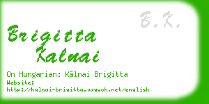 brigitta kalnai business card