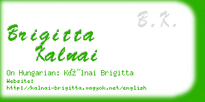 brigitta kalnai business card